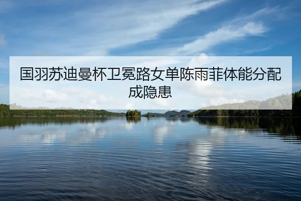 国羽苏迪曼杯卫冕路女单陈雨菲体能分配成隐患